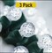 YULETIME Cool White One-Piece G12 LED Christmas Lights, Total 48 Feet 140 Count 2 Strands 24ft 70ct Waterproof Raspberry String Light